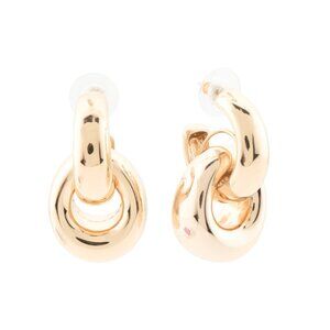 TRUE TO FORM Gold 14k Gold Plated Hoop Ring Drop Earrings